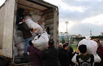 Aydın, depremzedeler için seferber oldu, yardım tırları yola çıktı