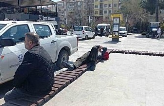 Böyle uyku keyfi görülmedi, ortalık karıştı uyku keyfini bozmadı
