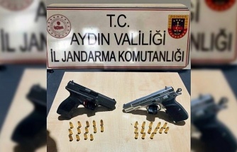 Şüphe üzerine durdurulan araçtan tabanca çıktı