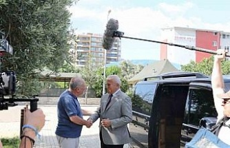 Başkan Atay ’Efeler’in Efesi’ filmi için kamera karşısına geçti