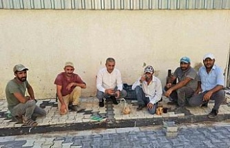Başkan Kaplan, işçilerle birlikte kahvaltı yaptı