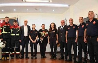 İtfaiyeciler Başkan Çerçioğlu ile bir araya geldi