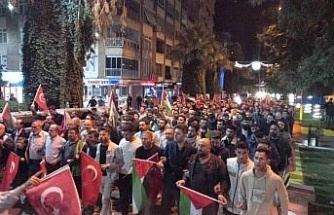 Aydın’da İsrail’i protesto yürüyüşü düzenlendi