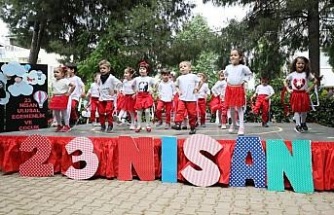 Aydın’daki çocuk gelişim merkezlerinde eğitim gören öğrenciler 23 Nisan’ı coşkuyla kutladı