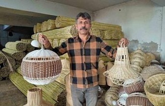 Ilıcabaşı’nda üretilen rattan avizeler moda oldu