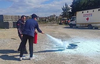 Efeler Belediyesi personeline yangın eğitimi