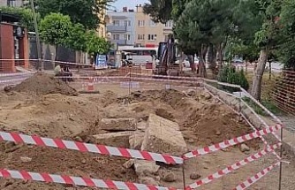 Yol çalışmasından tarih fışkırdı, bölgede çalışmalar durduruldu