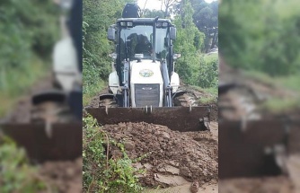 Bozdoğan’da yağış nedeniyle heyelan meydana geldi