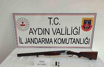 Karpuzlu’da ruhsatsız tüfek ele geçirildi