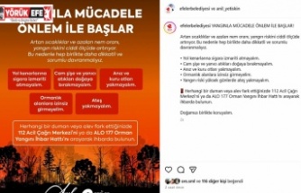 BAŞKAN YETİŞKİN VATANDAŞLARI AFETE KARŞI UYARDI “YANGINLA MÜCADELE ÖNLEM İLE BAŞLAR”