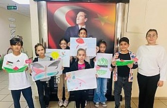 Aydın’da gençlerden Gazze’de yaşananlara sanatla dikkat çekti