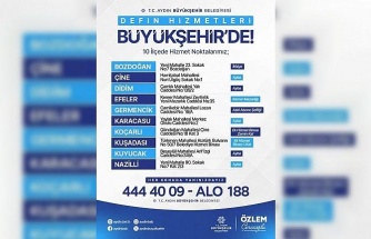 Aydın Büyükşehir, 10 ilçede defin hizmetlerini yürütecek