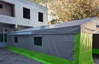Sazlı Mahallesi’ne hayırsever desteği ile taziye çadırı kazandırıldı