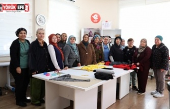 BAŞKAN YETİŞKİN İLE KADINLAR ÜRETİME KATILIYOR