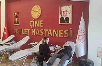 Çine Devlet Hastanesi’nde kan bağışına dikkat çektiler