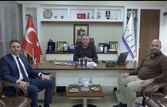 Kuşadası İlçe Emniyet Müdürü Demirelli, KUTO Başkanı Akdoğan ile görüştü