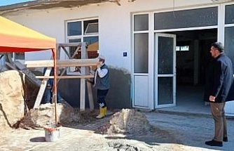 Germencik’te düğün salonları ve okul önünde bakım çalışması sürüyor