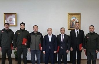 Kaymakam Erdoğan’dan orman personeline teşekkür belgesi