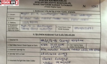 EFELER BELEDİYESİ’NDEN ÇEVREYİ KİRLETEN KAMU KURUMUNA 127 BİN 911  TL CEZA