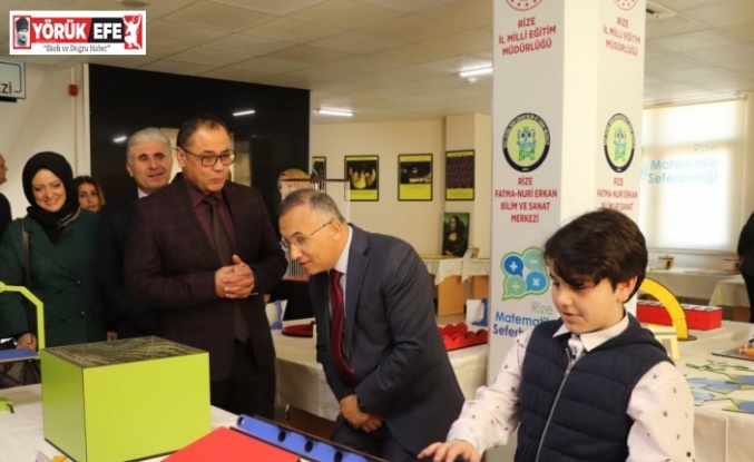 Aydın’da hazırlanan 91 istasyonlu Matematik Müzesi Rize’de görücüye çıktı