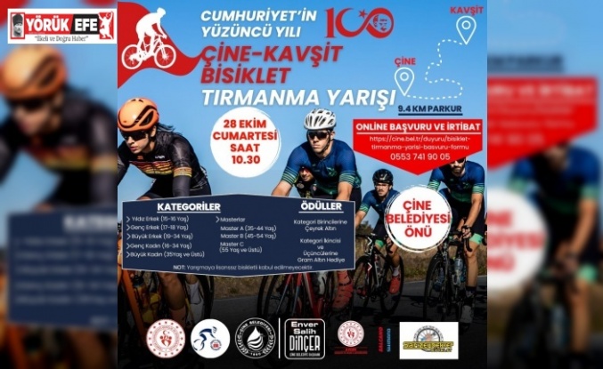Çine’de pedallar cumhuriyetin yüzüncü yılı için çevrilecek