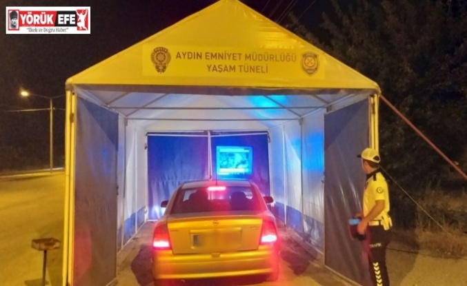 Çine’de sürücüler ’yaşam tüneli’ ile bilgilendirildi