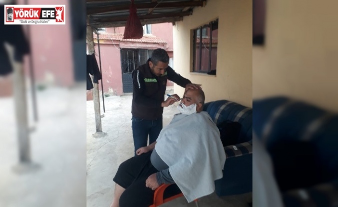 Germencik Belediyesi’nden yaşlı ve engellilere bayram tıraşı