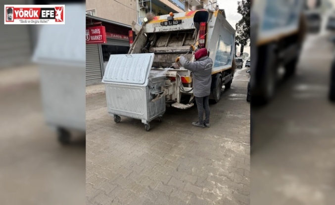 Germencik Belediyesi çöp konteynerlerini ilaçlıyor