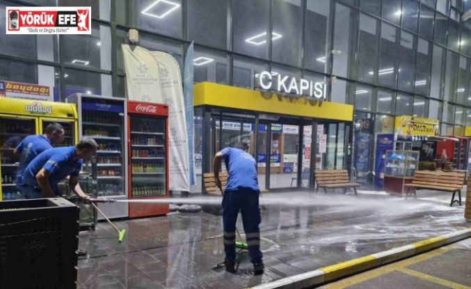 Büyükşehirden otogarlarda temizlik çalışması