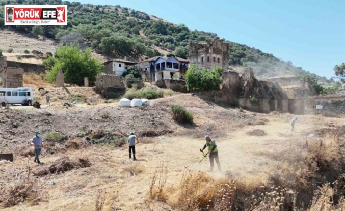Nazilli Belediyesi’nden Arpaz Kalesi’nde temizlik çalışması