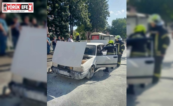Yeni aldığı otomobil 1 saat içinde küle döndü