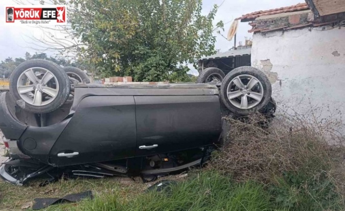 Söke’de otomobil takla attı: 1 yaralı