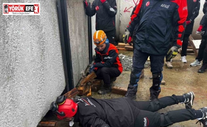 Aydın’da enkazda arama kurtarma eğitimleri sürüyor