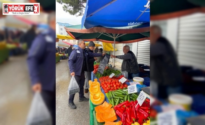 Germencik’te semt pazarında sıkı Denetim