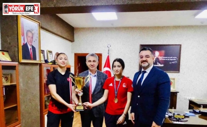 Kaymakam Abay, şampiyonlar ile bir araya geldi