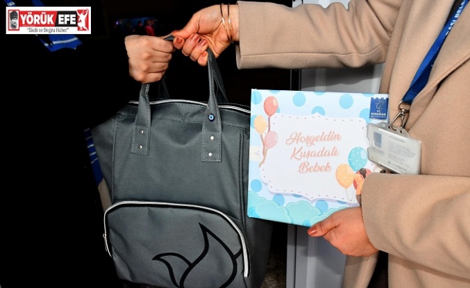 KUŞADASI BELEDİYESİ YENİ DOĞAN HEMŞEHRİLERİNİ ZİYARET ETMEYE DEVAM EDİYOR