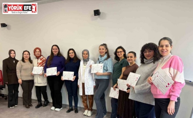 Aydın Şehir Hastanesi Gebe Okulu’nun ilk mezunları belgelerini aldı