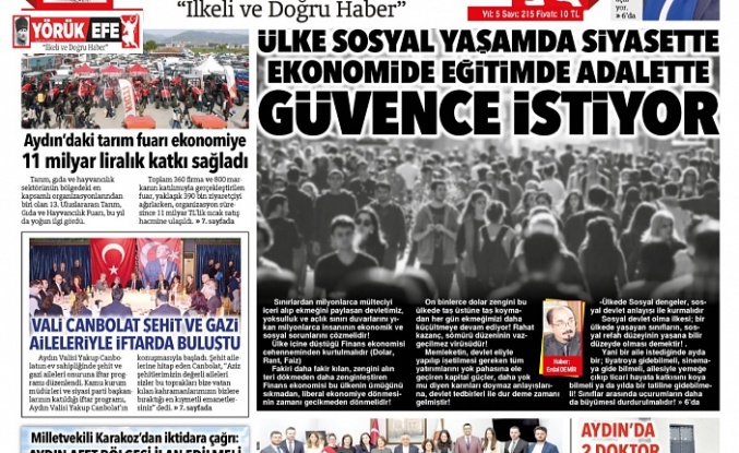 Ülke Sosyal Yaşamda Siyasette Ekonomide Eğitimde Adalette Güvence İstiyor