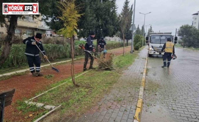 Büyükşehir ekiplerinden Nazilli yürüyüş yolunda bakım çalışması