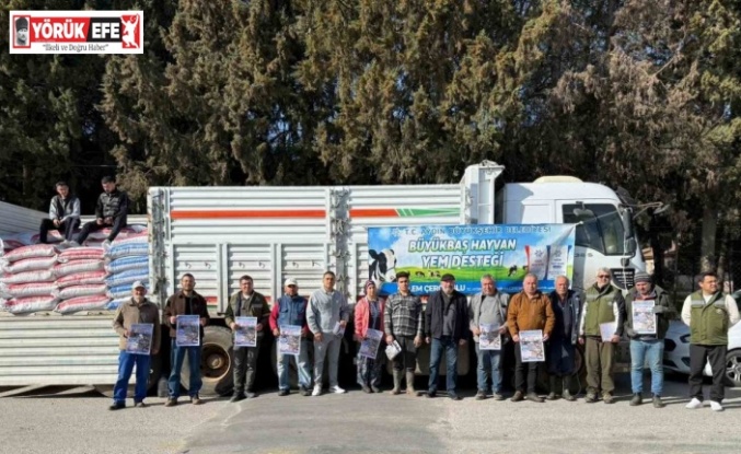 Büyükşehir’in yem desteği Sultanhisar’da üreticilerle buluştu