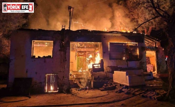 Sultanhisar’da müstakil ev alevlere teslim oldu