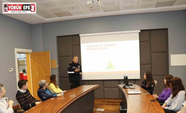 AYTO personeline temel yangın eğitimi verildi