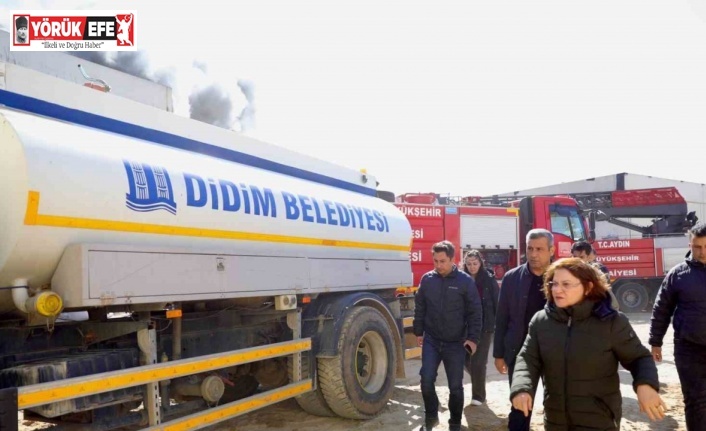 Başkan Gençay, yangın sürevini sahada takip etti