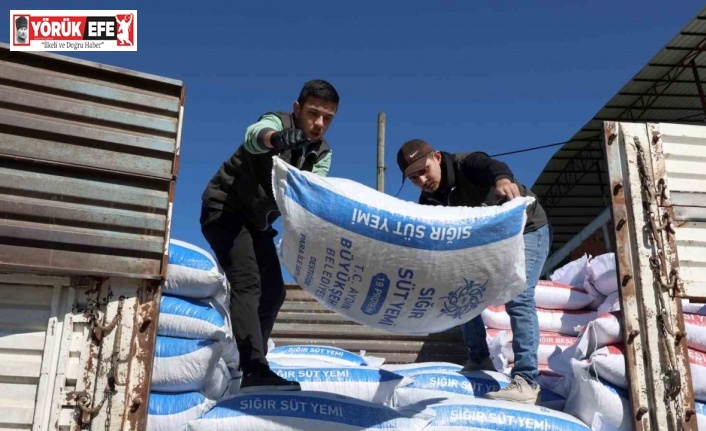 Aydın Büyükşehir’in yem desteği devam ediyor