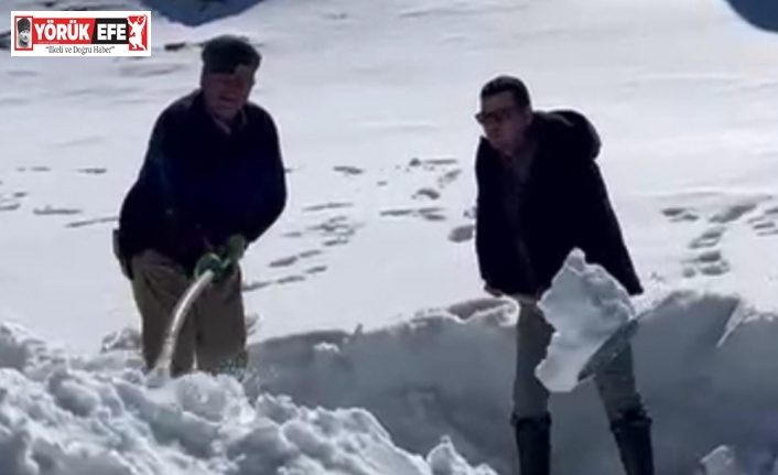 Dondurucu zirvede toplanan kar, yazın serinleten lezzete dönüşüyor